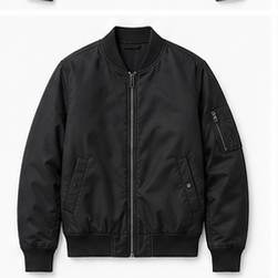 Mens Black Bomber Jacket