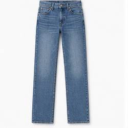 Womens Blue Straight Jeans